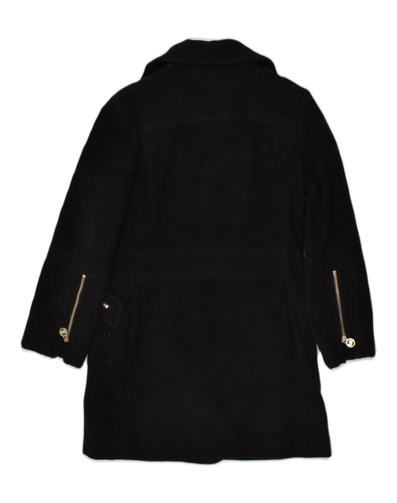 MICHAEL KORS Womens Overcoat US 10 Large Black Lambswool | Vintage Michael Kors | Thrift | Second-Hand Michael Kors | Used Clothing | Messina Hembry 