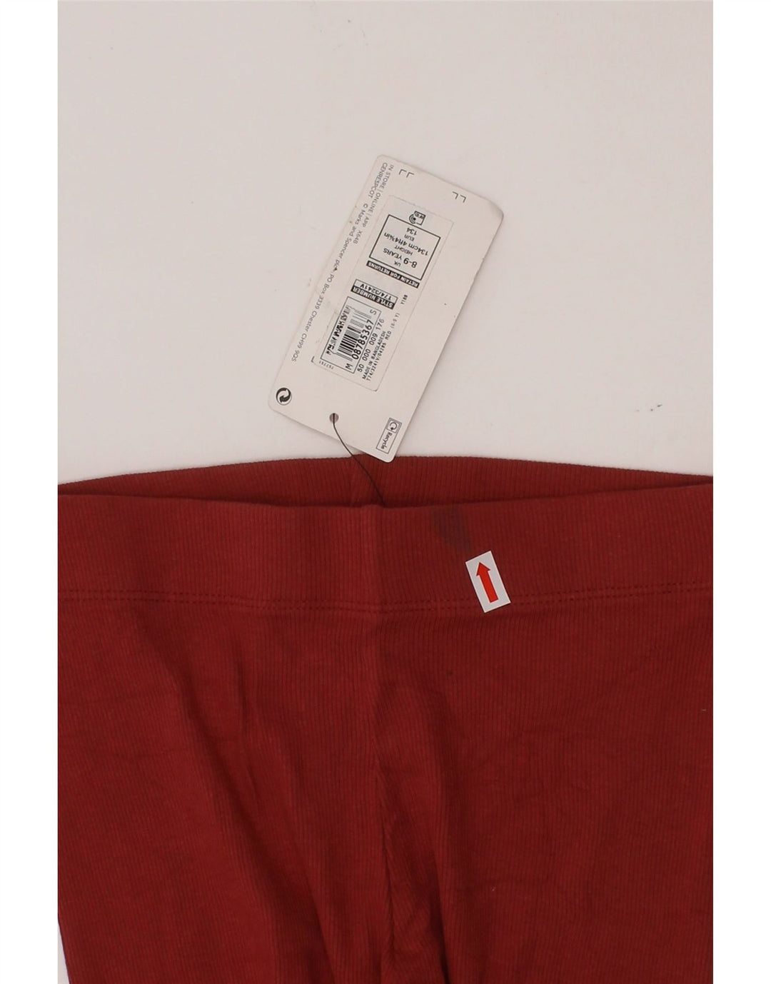 MARKS & SPENCER Girls Leggings 8-9 Years  Burgundy Cotton