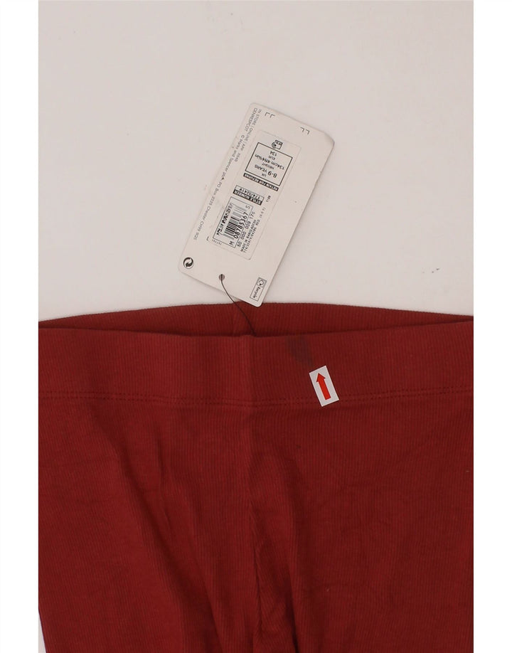 MARKS & SPENCER Girls Leggings 8-9 Years  Burgundy Cotton