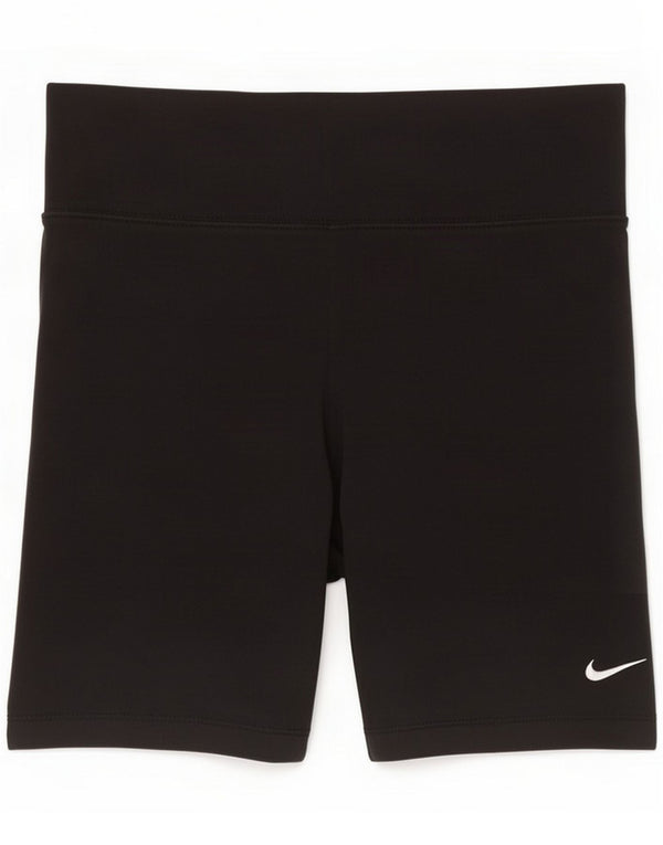 Nike Womens Sport Shorts UK 12 Medium Black Cotton