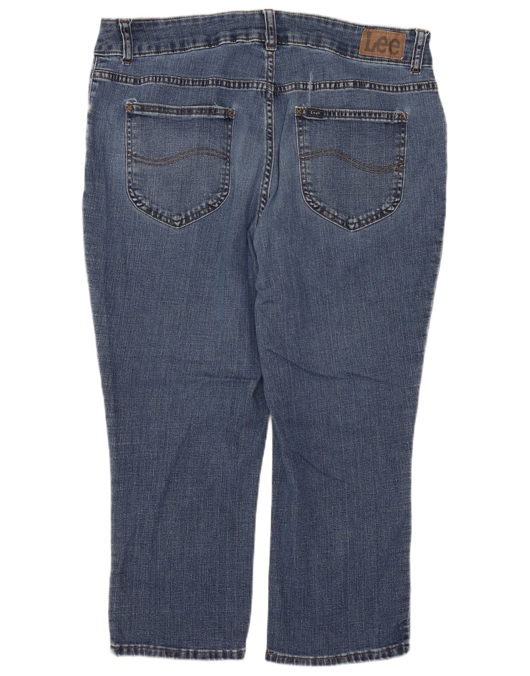 Lee Womens Capri Jeans US 18 2XL W36 L11 Blue Cotton