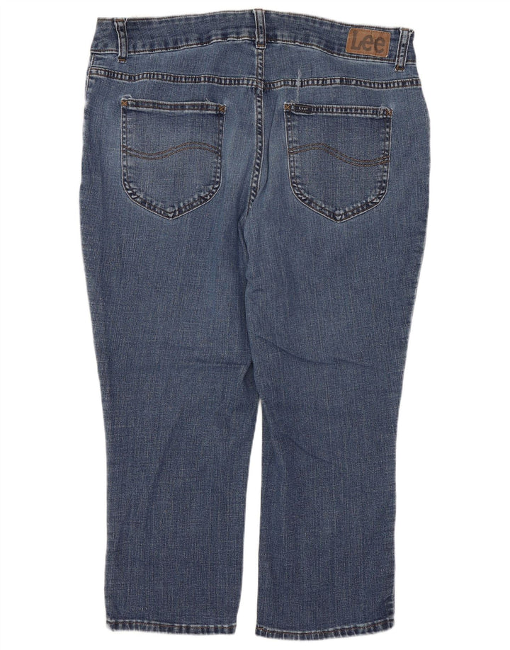 Lee Womens Capri Jeans US 18 2XL W36 L11 Blue Cotton