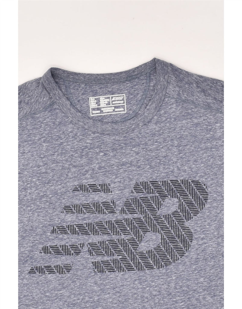 NEW BALANCE Mens Graphic T-Shirt Top Medium Grey Flecked Cotton | Vintage New Balance | Thrift | Second-Hand New Balance | Used Clothing | Messina Hembry 