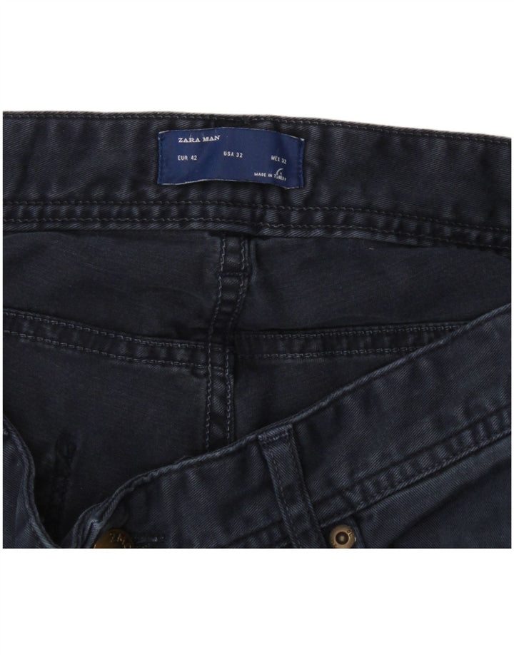 Zara Mens Slim Jeans EU 42 Large W32 L30 Navy Blue