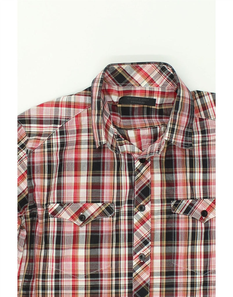 JACK & JONES Mens Shirt Small Red Check Cotton | Vintage Jack & Jones | Thrift | Second-Hand Jack & Jones | Used Clothing | Messina Hembry 