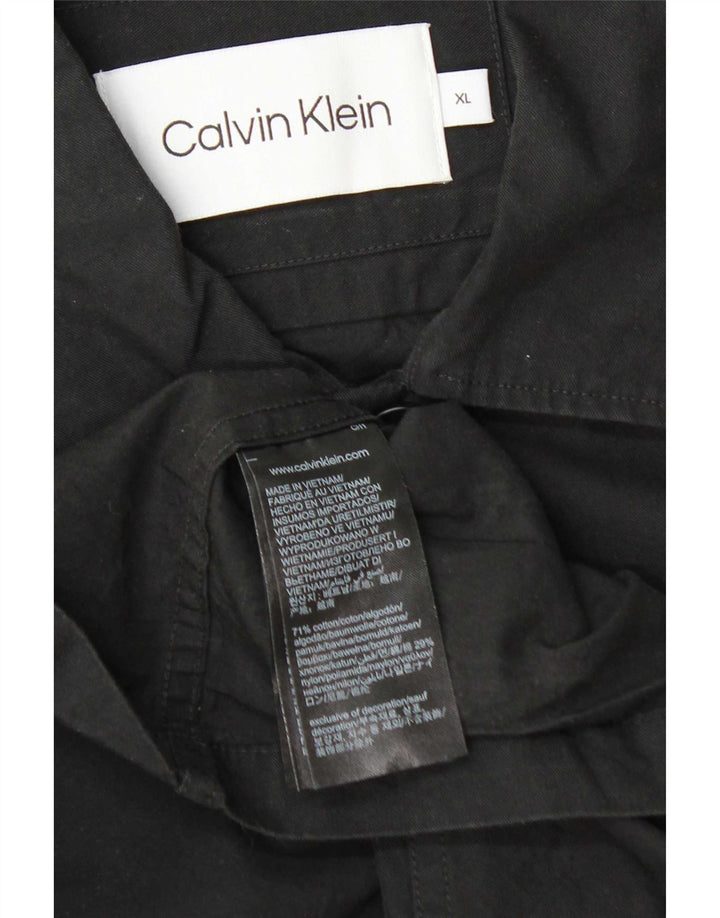 Calvin Klein Mens Shirt XL Black Cotton