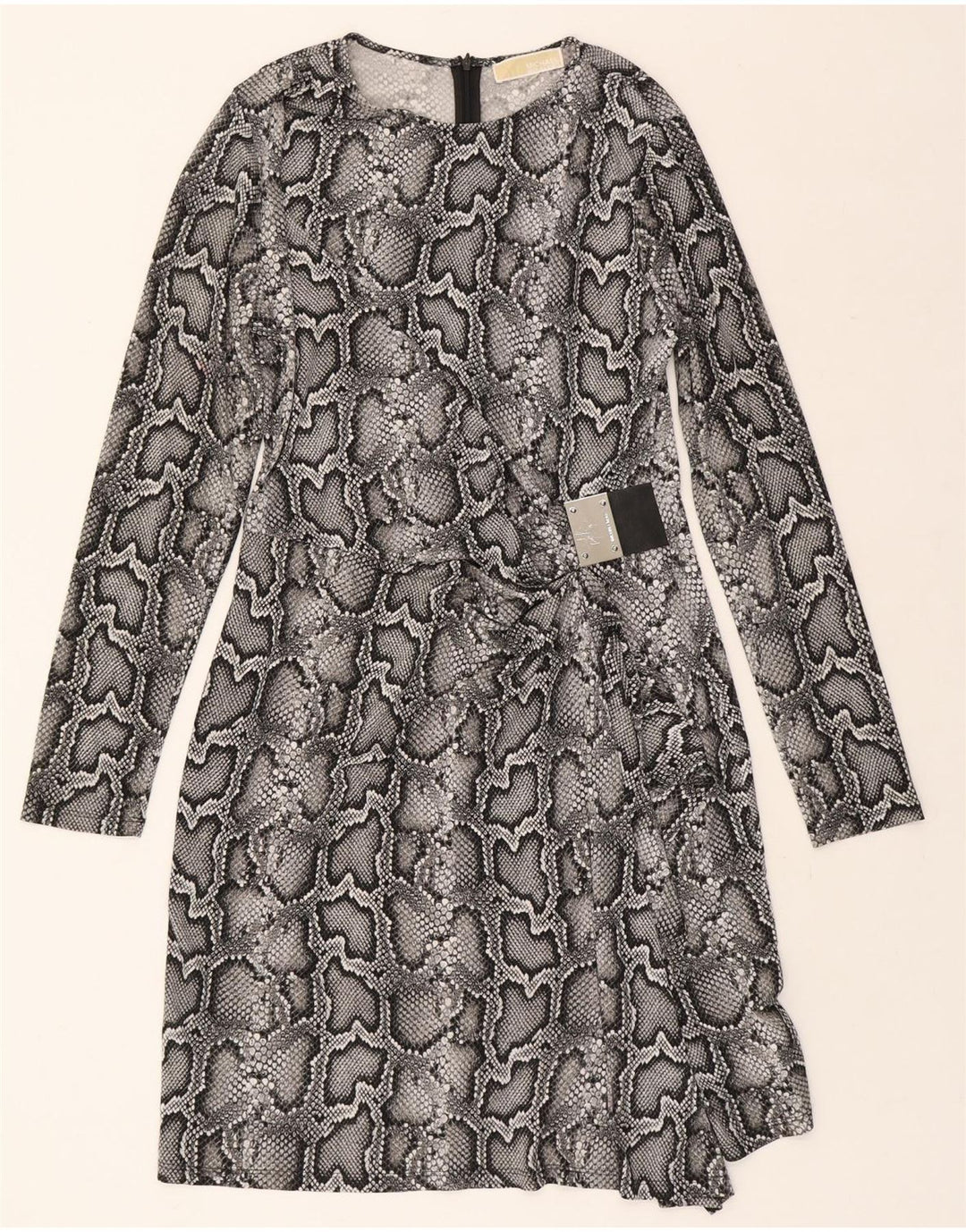MICHAEL KORS Womens Sheath Dress UK 14 Medium Grey Animal Print Vintage Michael Kors and Second-Hand Michael Kors from Messina Hembry 