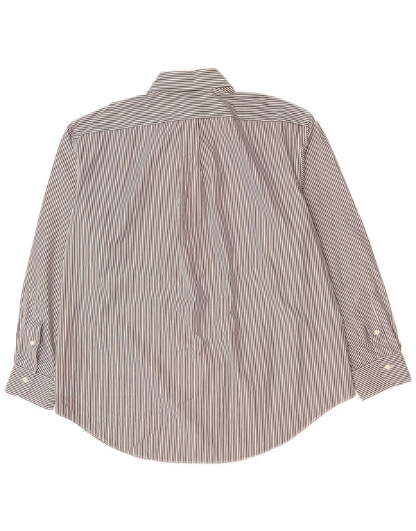 RALPH LAUREN Mens Shirt Size 18 2XL Black Pinstripe Cotton