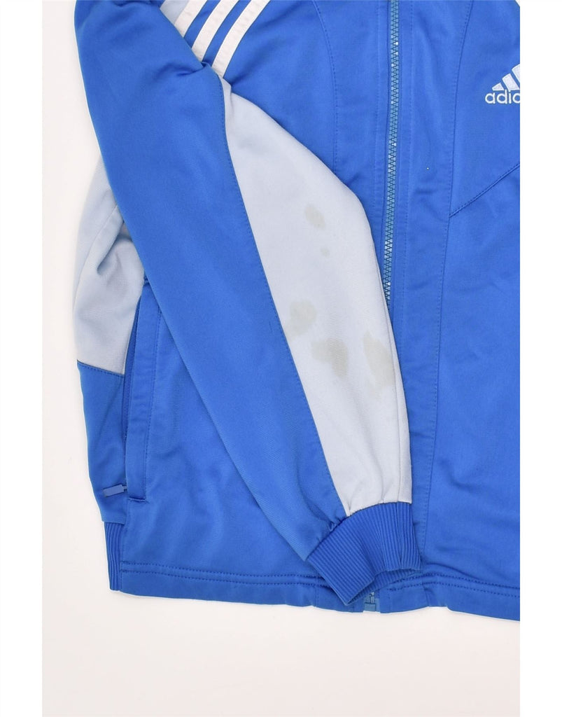 ADIDAS Boys Tracksuit Top Jacket 11-12 Years Blue Colourblock Polyester | Vintage Adidas | Thrift | Second-Hand Adidas | Used Clothing | Messina Hembry 