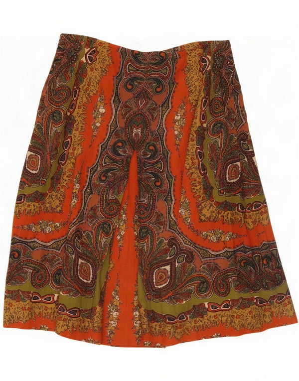 Vintage Womens A-Line Skirt XL W34 Multicoloured Paisley