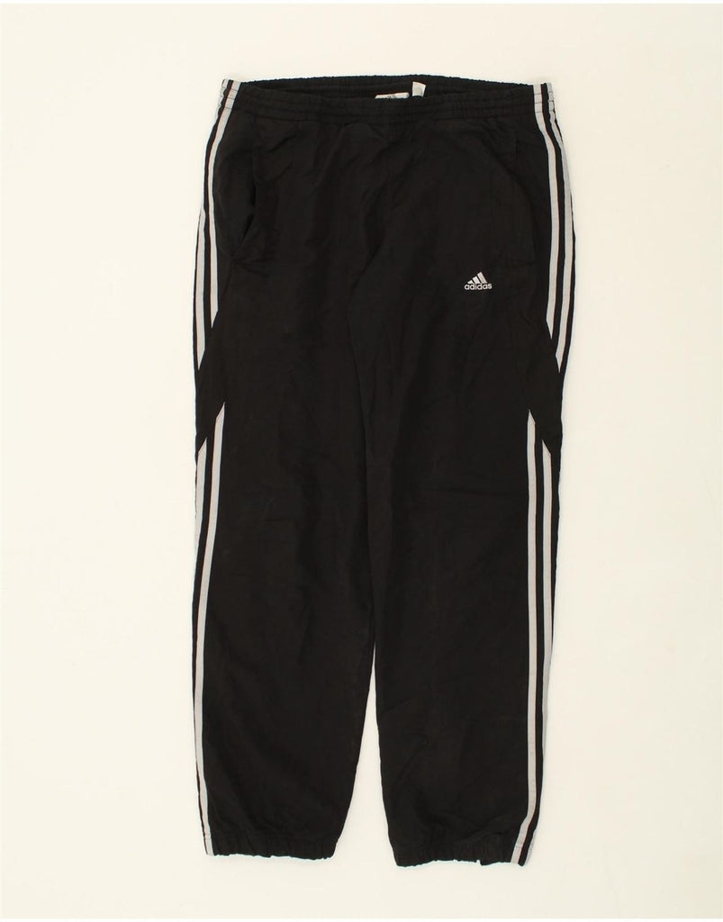 ADIDAS Womens Tracksuit Trousers Joggers UK 10 Small Black Polyester | Vintage Adidas | Thrift | Second-Hand Adidas | Used Clothing | Messina Hembry 