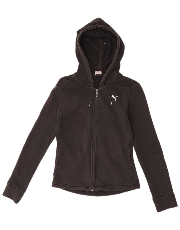 Puma Womens Zip Hoodie Sweater UK 6 XS Black