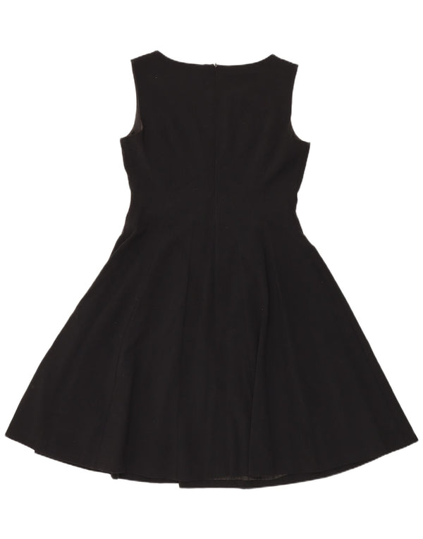 Marks & Spencer Womens Sleeveless A-Line Dress UK 12 Medium Black Polyester