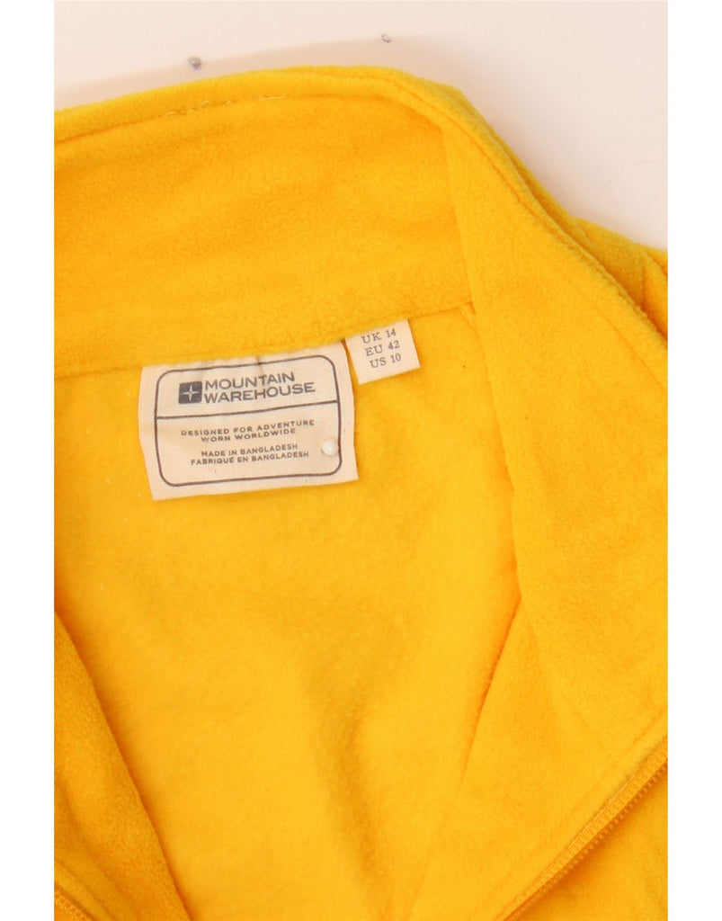 MOUNTAIN WAREHOUSE Womens Fleece Jacket UK 14 Medium Yellow Polyester Vintage Mountain Warehouse and Second-Hand Mountain Warehouse from Messina Hembry 