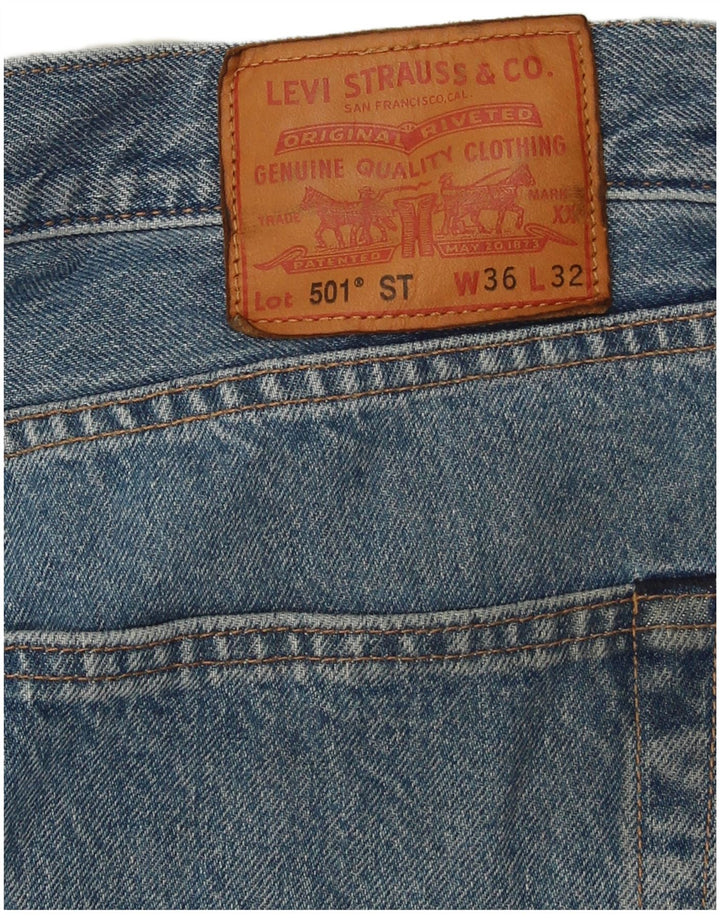 Levi's Mens 501 Straight Jeans W36 L32 Blue Cotton