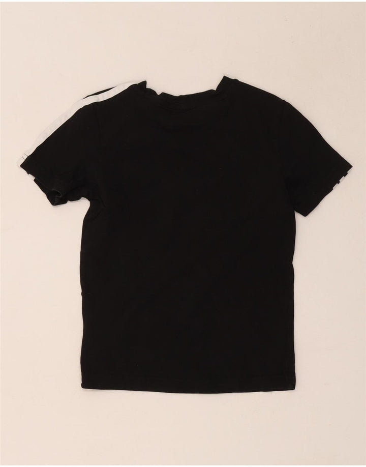 Adidas Boys T-Shirt Top 7-8 Years Black Cotton