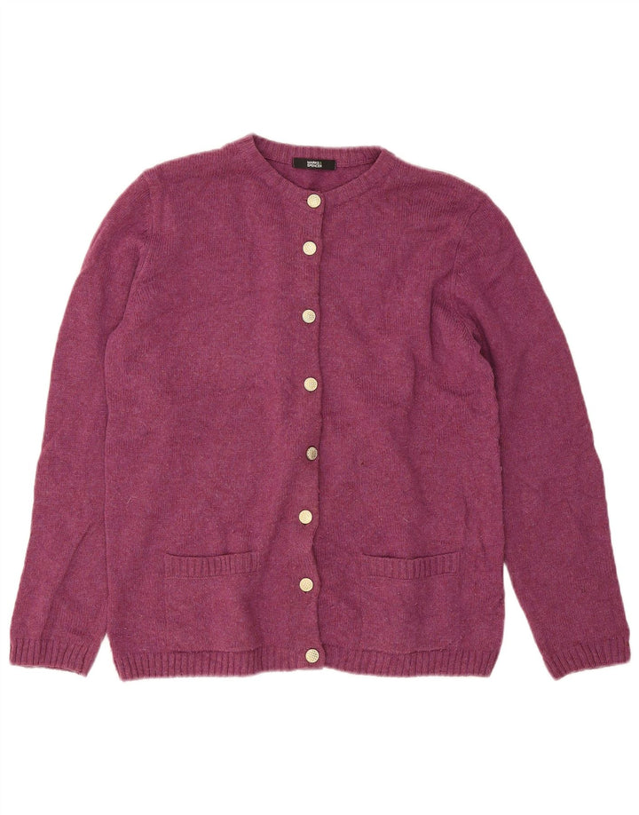 Marks & Spencer Womens Cardigan Sweater UK 12 Medium Purple Acrylic