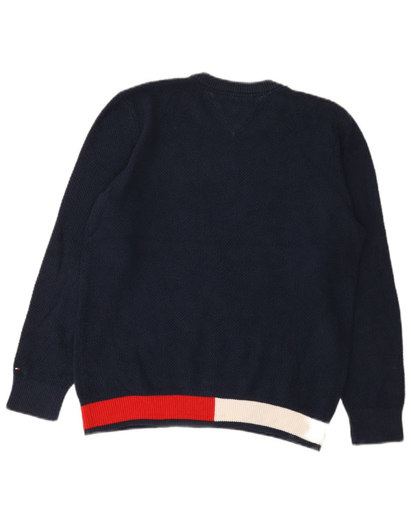 Tommy Hilfiger Boys Crew Neck Jumper Sweater 11-12 Years Navy Blue