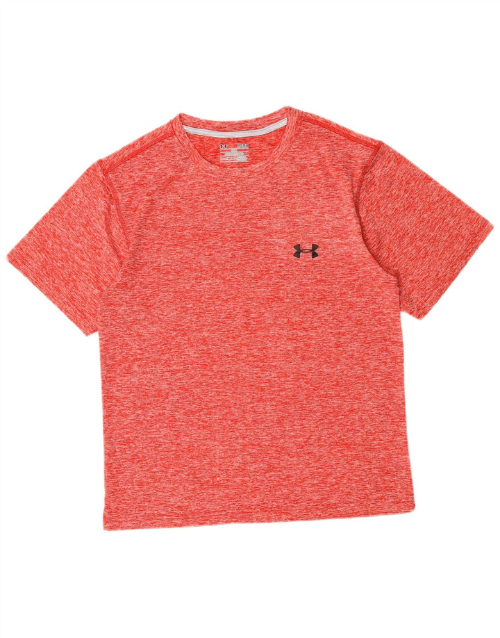 Under Armour Mens T-Shirt Top Medium Red Flecked
