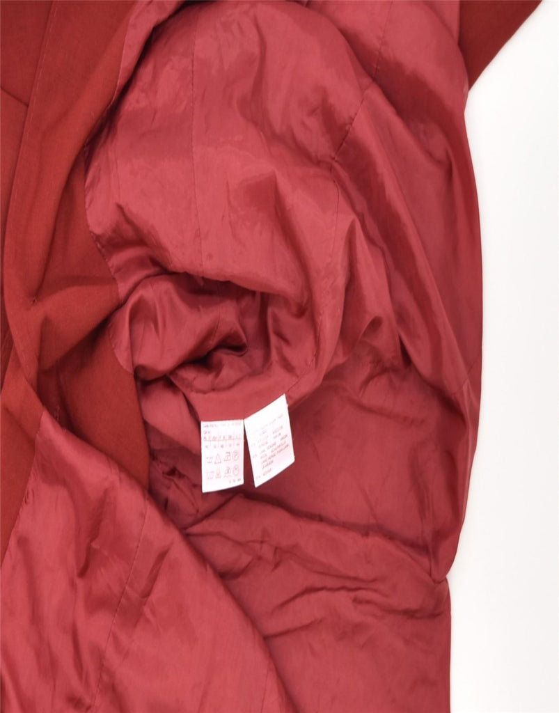 MAX MARA Womens 3 Button Blazer Jacket UK 12 Medium Maroon Viscose | Vintage | Thrift | Second-Hand | Used Clothing | Messina Hembry 