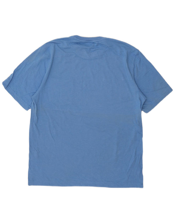 Izod Mens Salt Water T-Shirt Top Medium Blue Cotton