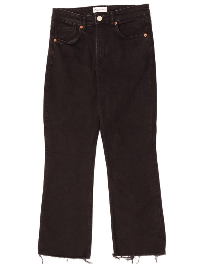 Zara Womens Straight Jeans EU 40 Medium W30 L26 Black Cotton