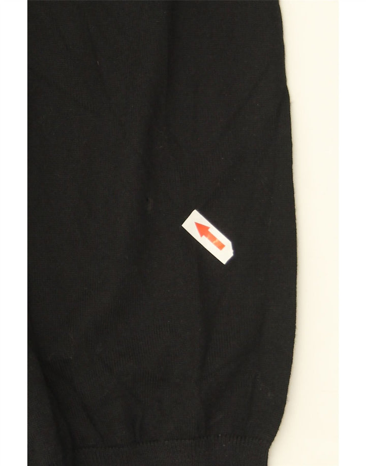 Marks & Spencer Mens V-Neck Jumper Sweater 2XL Black Merino Wool