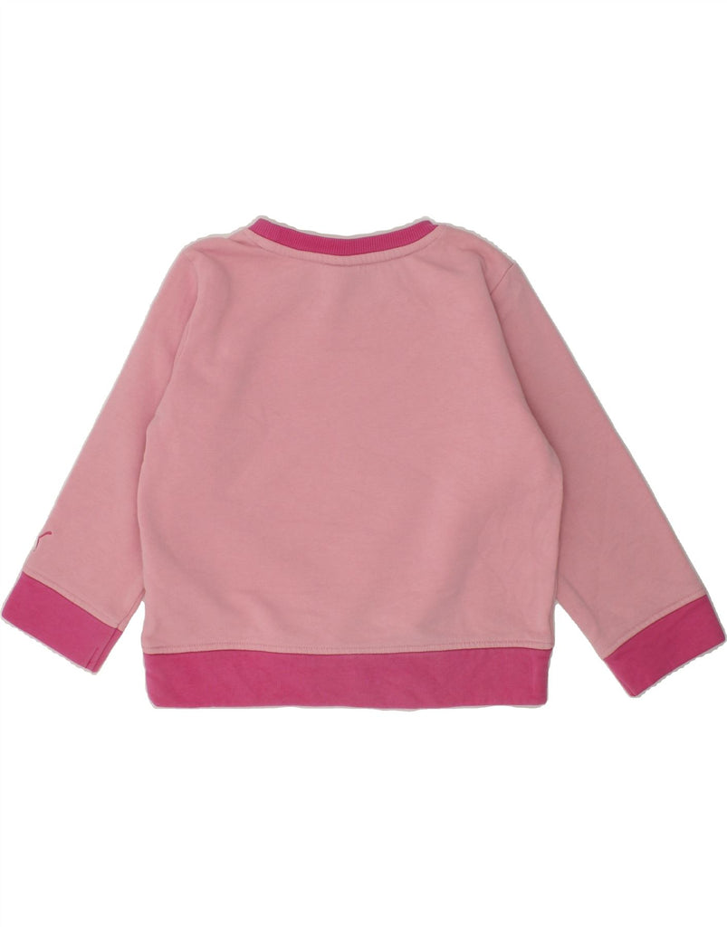 PUMA Girls Graphic Sweatshirt Jumper 2-3 Years Pink | Vintage Puma | Thrift | Second-Hand Puma | Used Clothing | Messina Hembry 