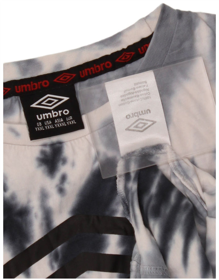 UMBRO Boys Graphic T-Shirt Top 15-16 Years 2XL Grey Tie Dye Cotton