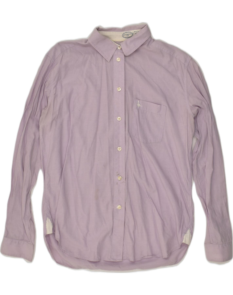 JACK WILLS Womens Shirt UK 12 Medium Purple Cotton | Vintage Jack Wills | Thrift | Second-Hand Jack Wills | Used Clothing | Messina Hembry 