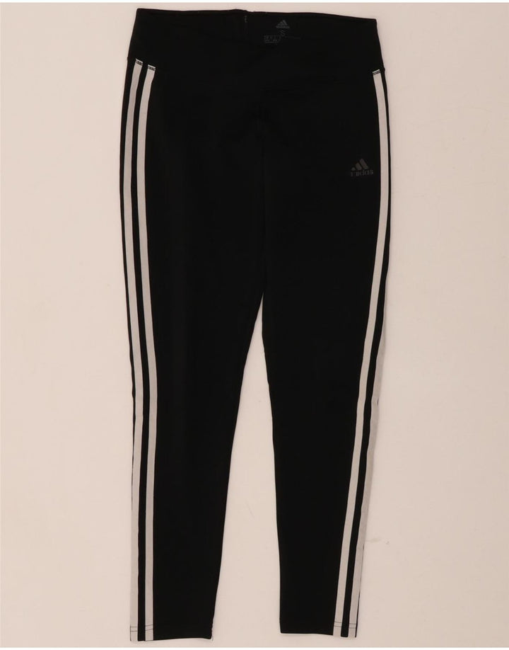 ADIDAS Womens Climalite Leggings UK 8/10 Small  Black Polyester