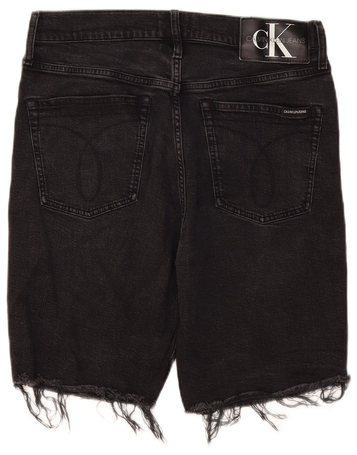 Calvin Klein Mens Denim Shorts W31 Medium Black Cotton