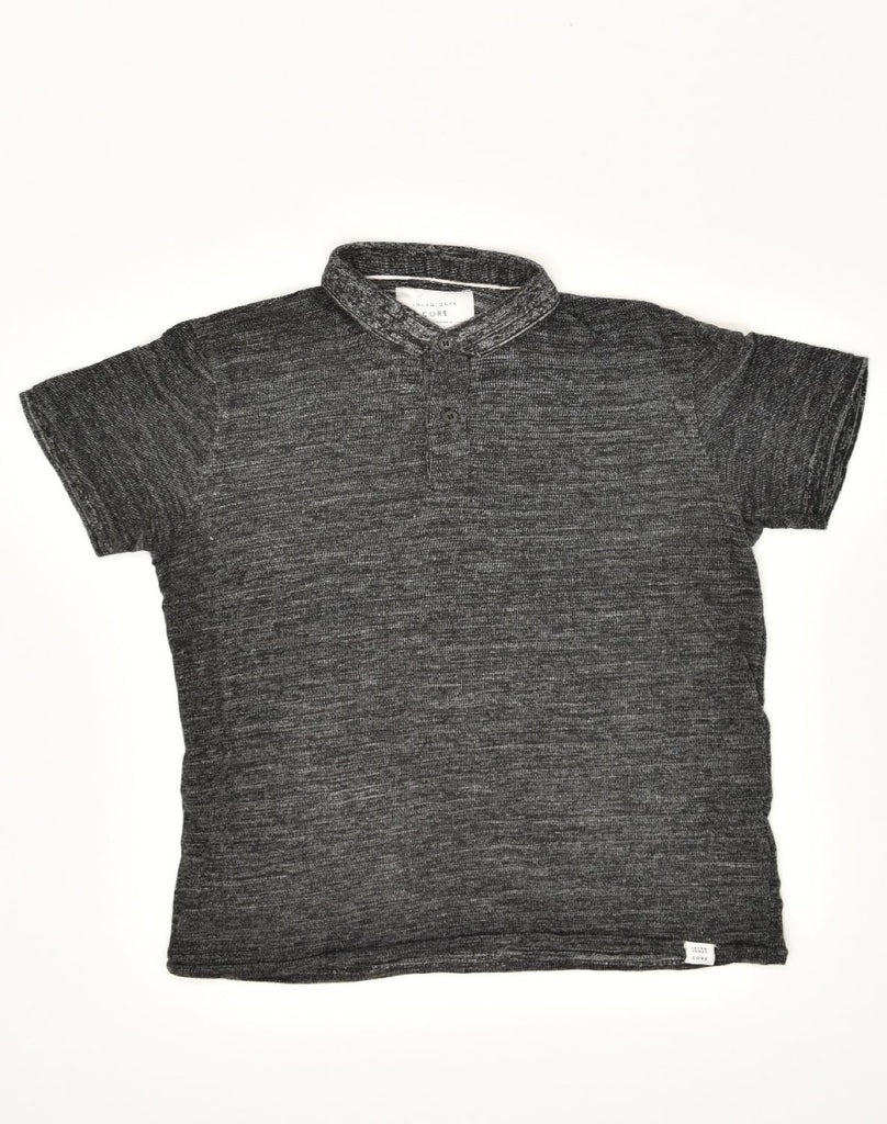 JACK & JONES Mens Core Polo Shirt Small Grey Flecked Cotton | Vintage Jack & Jones | Thrift | Second-Hand Jack & Jones | Used Clothing | Messina Hembry 