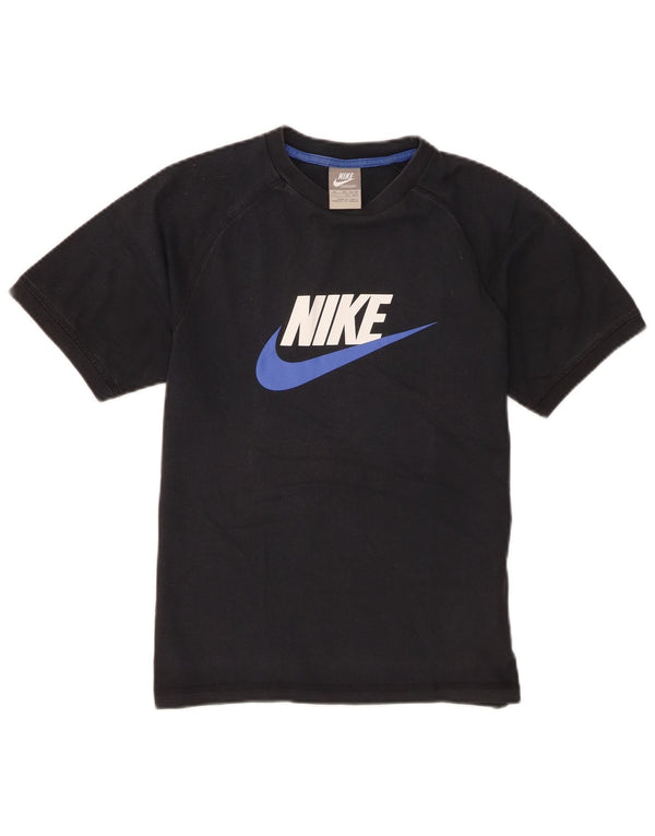 Nike Boys Graphic T-Shirt Top 10-11 Years Medium Navy Blue Cotton
