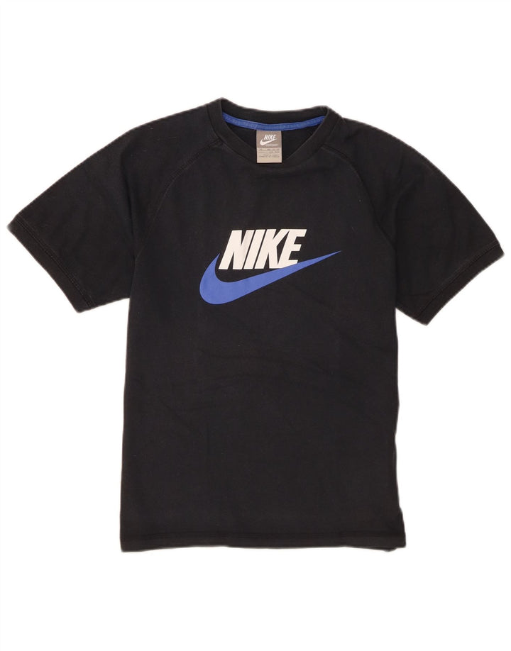Nike Boys Graphic T-Shirt Top 10-11 Years Medium Navy Blue Cotton