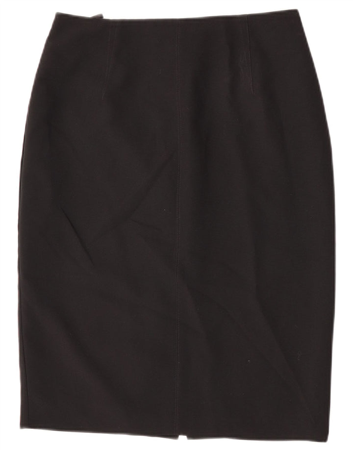 Marks & Spencer Womens Pencil Skirt UK 8 Small W27  Black Polyester