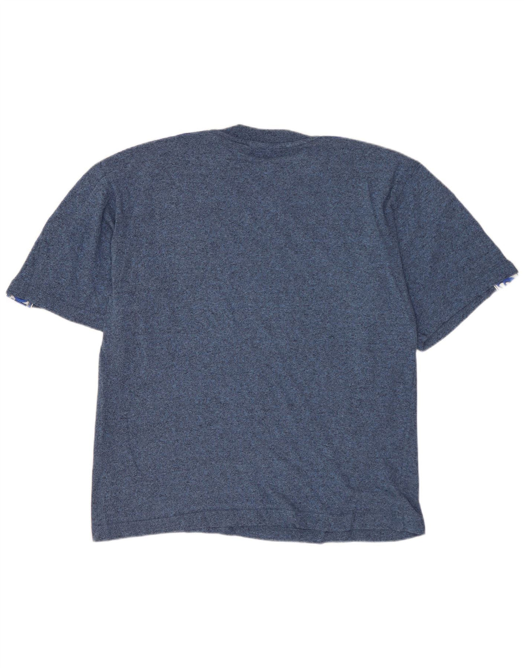 Asics Mens Graphic T-Shirt Top UK 41 Medium Blue Flecked Cotton