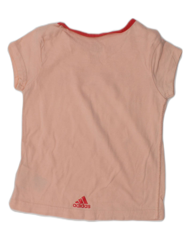 ADIDAS Baby Girls Graphic T-Shirt Top 12-18 Months Beige Cotton | Vintage Adidas | Thrift | Second-Hand Adidas | Used Clothing | Messina Hembry 