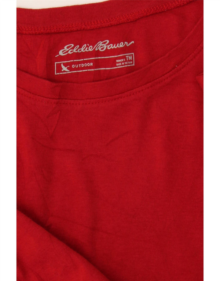 EDDIE BAUER Womens Top Long Sleeve UK 12 Medium Red Vintage Eddie Bauer and Second-Hand Eddie Bauer from Messina Hembry 