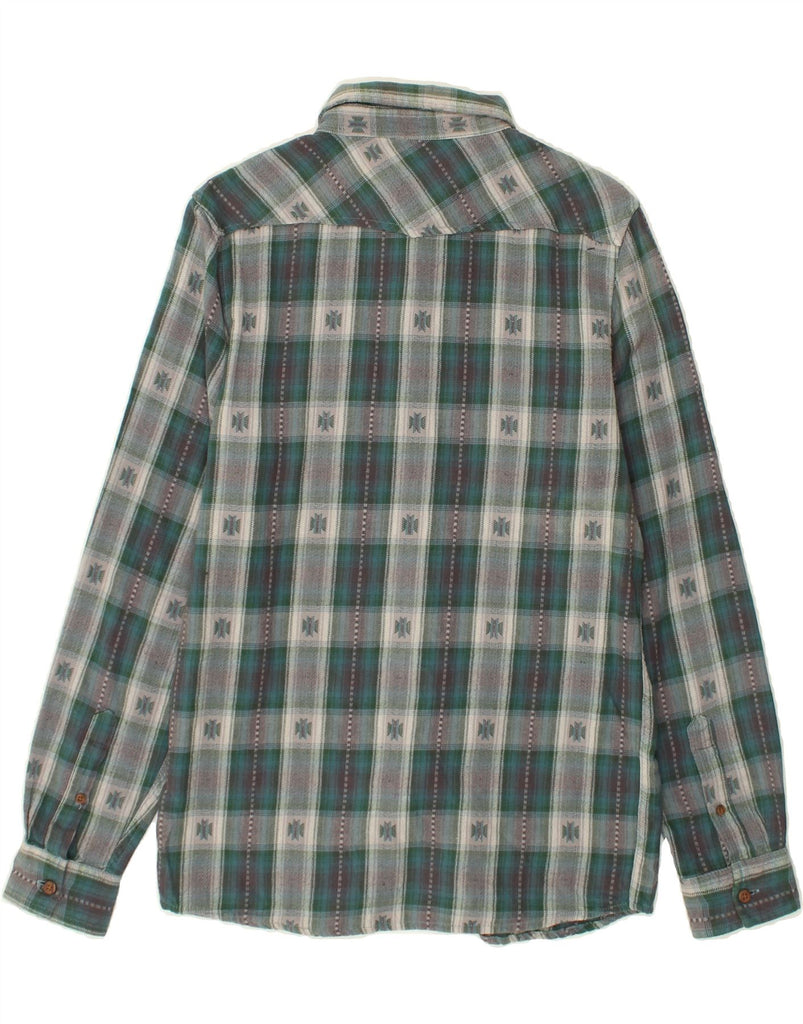 SCOUT Mens Shirt Small Green Check Cotton | Vintage Scout | Thrift | Second-Hand Scout | Used Clothing | Messina Hembry 