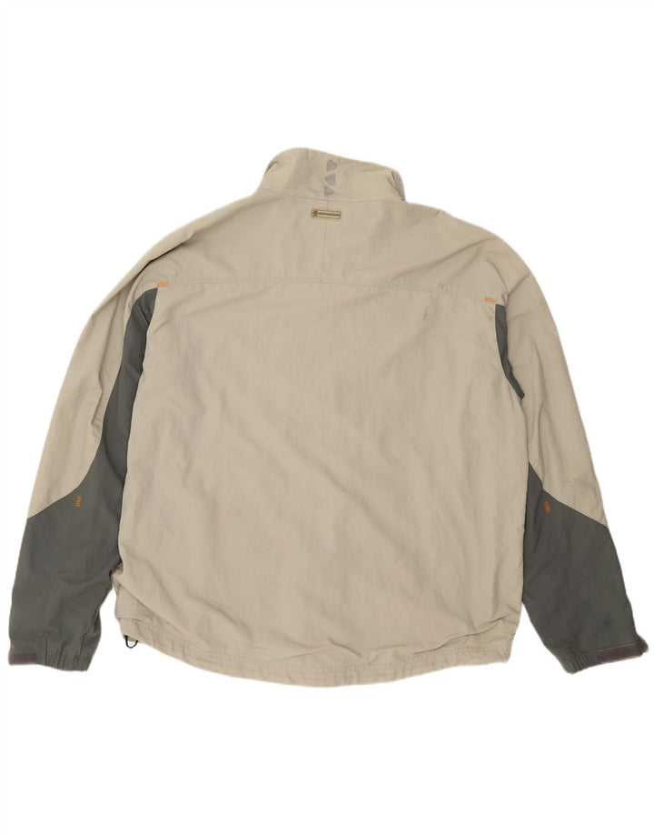 TIMBERLAND Mens Rain Jacket UK 44 2XL Beige Colourblock Nylon