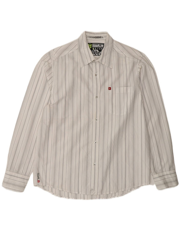 Quiksilver Mens Shirt Small White Striped