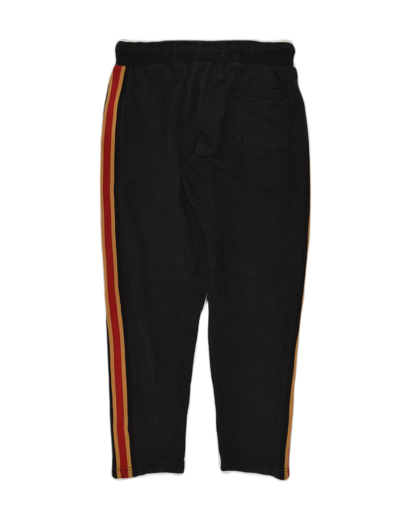 SUPERDRY Womens Graphic Tracksuit Trousers UK 12 Medium Black Cotton | Vintage Superdry | Thrift | Second-Hand Superdry | Used Clothing | Messina Hembry 