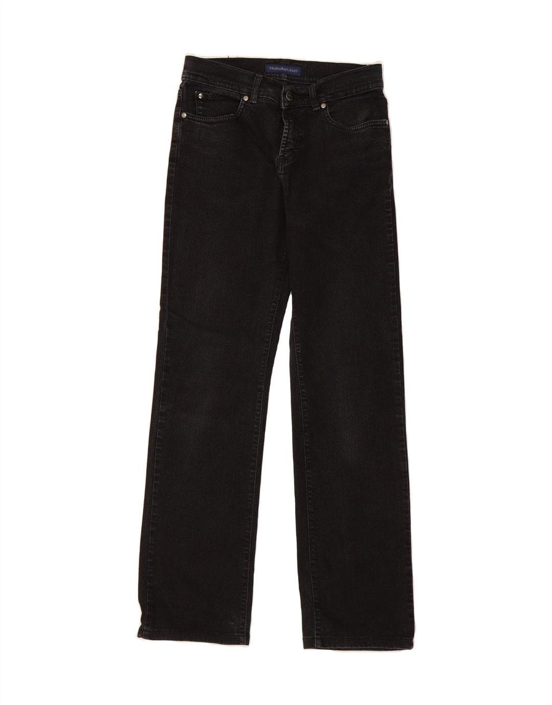 TRUSSARDI Womens Straight Jeans W29 L31 Black Cotton Vintage Trussardi and Second-Hand Trussardi from Messina Hembry 