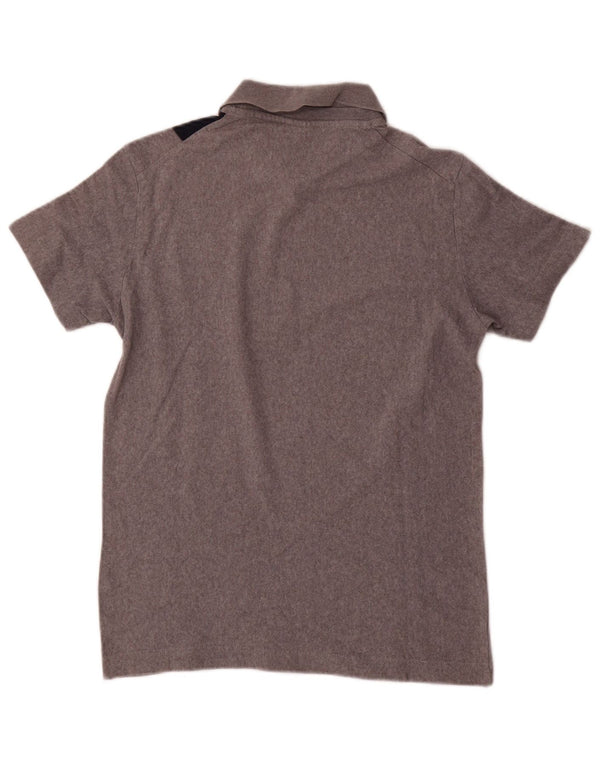 Bikkembergs Mens Polo Shirt Small Grey Colourblock Cotton