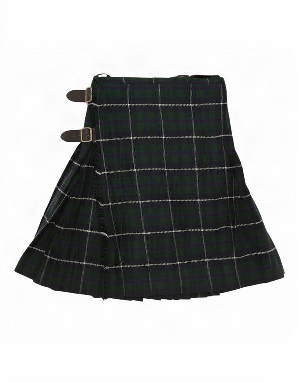 Vintage Womens Pleated Wrap Skirt W32 Large Green Plaid