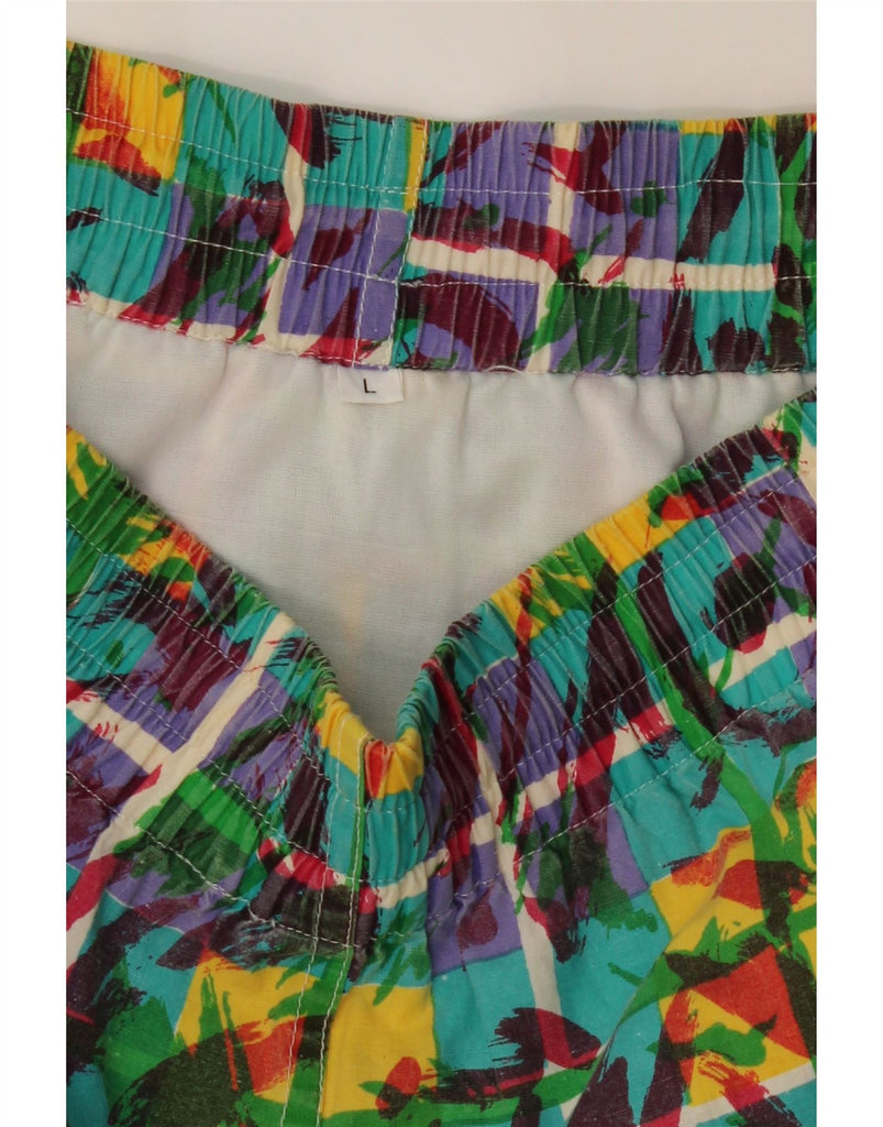 VINTAGE Mens Abstract Swimming Shorts Large W34  Multicoloured Vintage Vintage and Second-Hand Vintage from Messina Hembry 