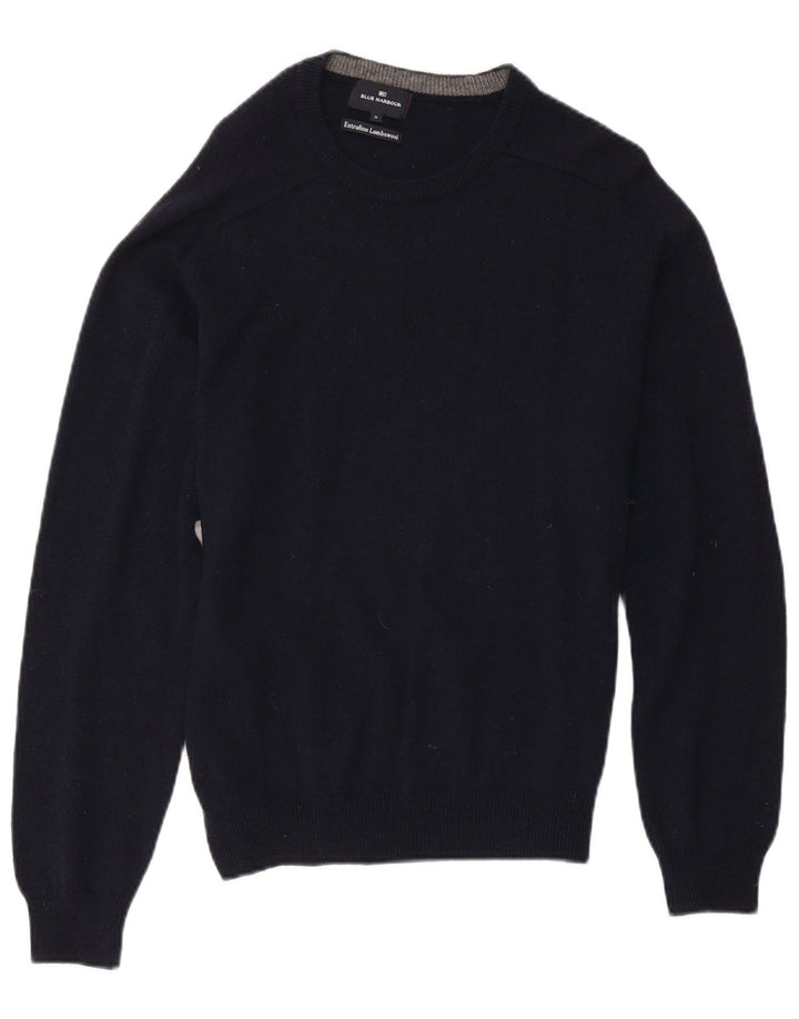 Marks & Spencer Mens Blue Harbour Crew Neck Jumper Sweater Medium Navy Blue