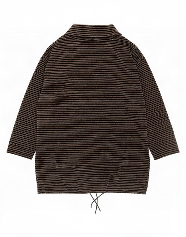 Marcel Clair Womens Top Long Sleeve IT 40/42 Medium Black Pinstripe