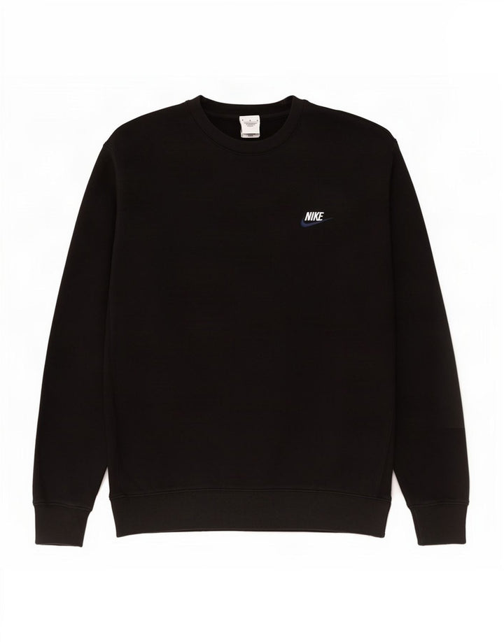 Nike Mens Sweatshirt Jumper Medium Black Cotton